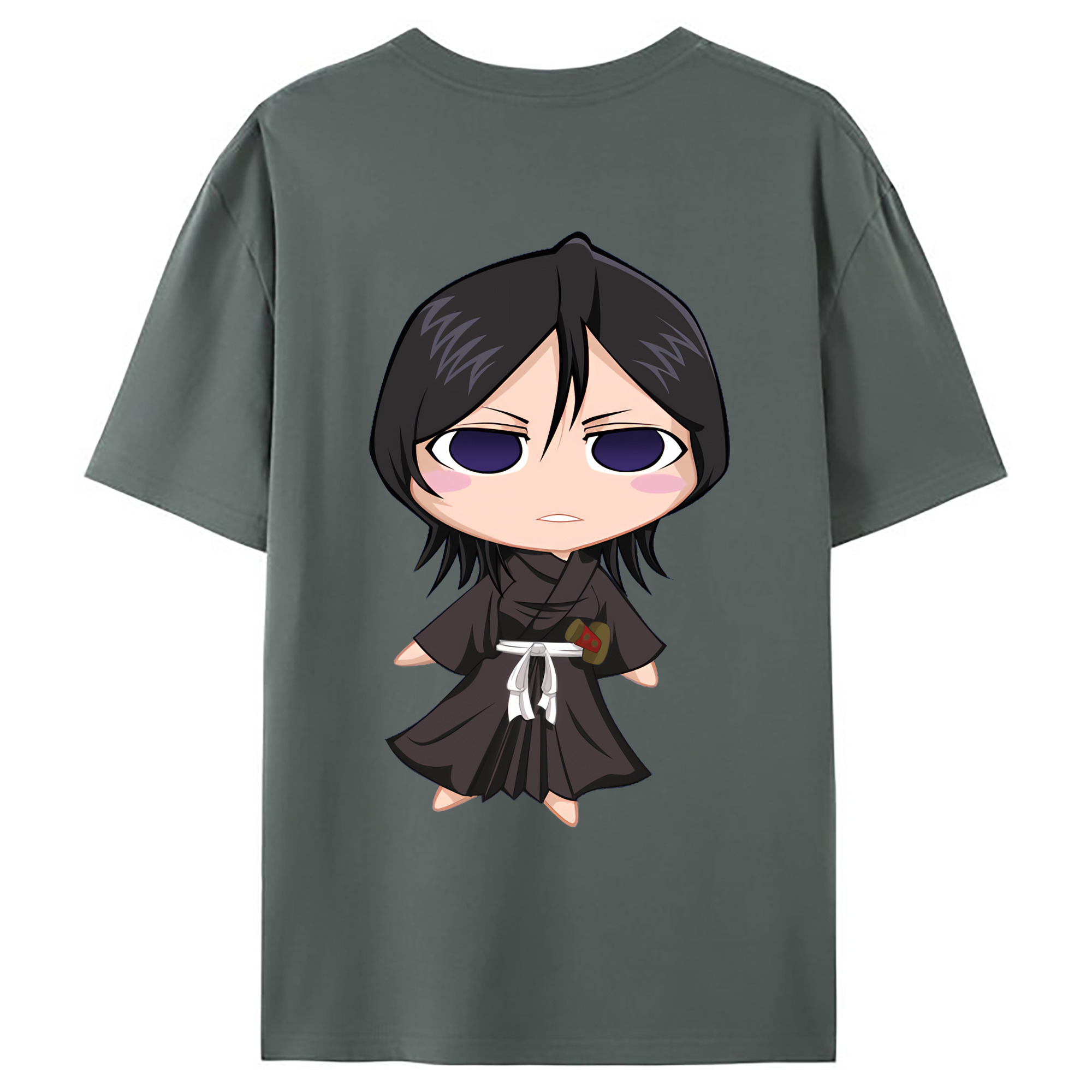 （画像用） ブリーチ 朽木ルキア BLEACH Kuchiki Rukia 綿100％ メンズ半袖Tシャツ（バックプリント） 通気性